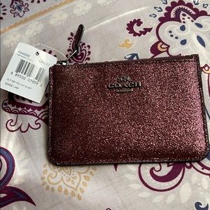 Coach Glitter Key Pouch Mini Wallet